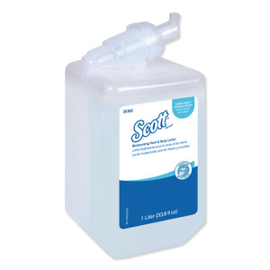 Scott Moisturizing Hand and Body Lotion, 1 L Bottle, Fresh Scent, 6/Carton View Product Image