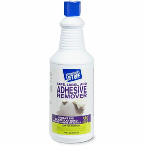 Mtsenbcker's Lift Off Tape/Label Adhesive Remover - 1 quart - For Tape Adhesive, Label Adhesive, Grease, Oil Gum, Tar, Spray Adhesive, Sticker Adhesive, Chewing Gum, Wax, Glue, Residue Remover - White - (MOT40703) Product Image 