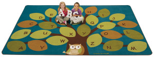 Carpets for Kids Premium Owl-phabet Tree Woodland Rug - 108" Length x 72" Width - Rectangle - CPT20726 Product Image 