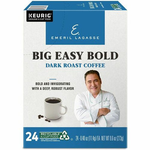 Emeril's K-Cup, Pod Big Easy Bold Coffee - Compatible with Keurig Brewer - Regular - Dark - K-Cup, Pod - Roasted Product Image 