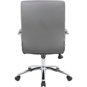 Boss Office Products Executive Chair,Ribbed,Fixed Arms,Gas Lift,27"x30"x40",GY (BOPB696CRBGY) Product Image 