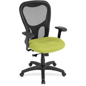 Eurotech Apollo Synchro High Back Chair - Apple Green Seat Color - Fabric Seat Material - Black Back Color - Black Frame Color - High Back Product Image 