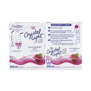 Crystal Light On-The-Go Sugar-Free Drink Mix, Raspberry Ice, 0.08 oz Single-Serving Tube, 30/Pk, 2 Packs/Carton Product Image 