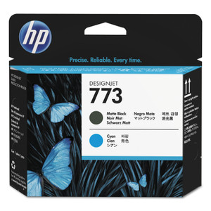 HP 773, (C1Q20A) Cyan/Matte Black Printhead View Product Image