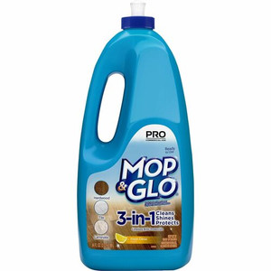 Professional MOP & GLO Triple Action Floor Shine Cleaner - For Wood, Vinyl, Tile, Linoleum Floor, Ceramic - 64 oz (4 lb) - Fresh Citrus Scent - Recommended For: Scratch Remover, Dirt Remover - Tan Product Image 