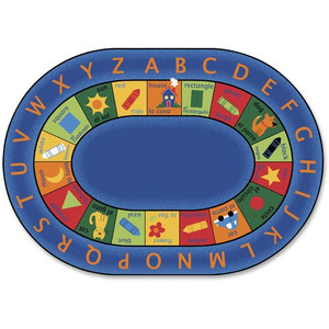 Carpets for Kids Premium Bilingual Early Learning Oval Rug - 113" Length x 81" Width - CPT9506 Product Image 