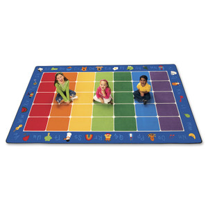 Carpets for Kids Premium Fun With Phonics Rectangle Rug - 12 ft Length x 90" Width - CPT9612 Product Image 