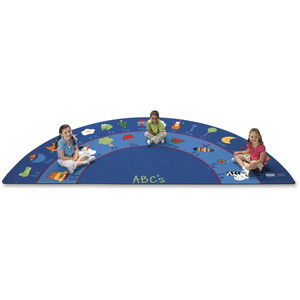Carpets for Kids Premium Fun With Phonics Semi-Circle Rug - 11.67 ft Length x 70" Width - Half Circle - CPT9618 Product Image 