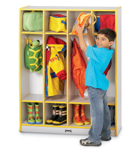 Jonti-Craft Rainbow Accents 4 Section Coat Locker - 4 Compartment(s) - 50.50" Height x 39" Width x 15" Depth - JNT0268JCWW180 Product Image 