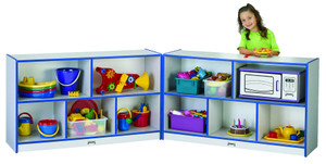 Jonti-Craft Rainbow Accents Fold-n-Lock Storage Shelf - 29.50" Height x 96" Width x 15" Depth - Lockable, Foldable - Purple - JNT0292JCWW004 Product Image 
