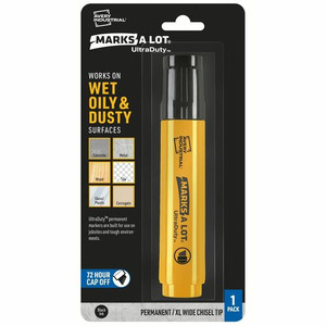 Avery Marks A Lot UltraDuty Markers, XL Wide Tip, 1 Black Marker (29865) - 18 mm Narrow Narrow Chisel, Bold, XL Wide Marker Point - Black Ink - Polyester Tip Product Image 
