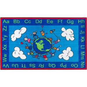 Flagship Carpets Easy Care Happy World Rug - FCICE18922W Product Image 