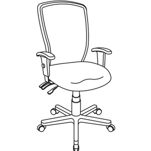 Lorell Executive High-back Mesh Chair - Real Red Seat Color - Fabric Seat Material - Gray Back Color - Black Frame Color - Steel, Plastic Frame Material - LLR8620002 Product Image 