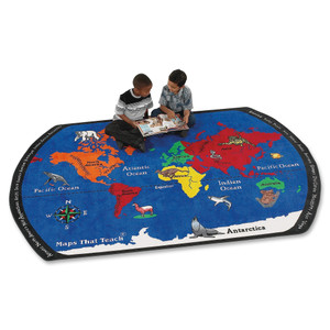 Flagship Carpets Maps That Teach Global Rug - 13.16 ft Length x 10.75 ft Width - FCIFE12258A Product Image 