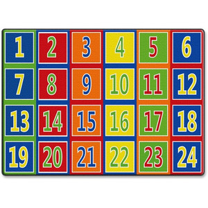 Flagship Carpets Fun 123s Color Square Rows Rug - FCIFE37632A Product Image 