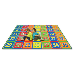 Flagship Carpets Fun 123s Color Square Rows Rug - FCIFE37644A Product Image 