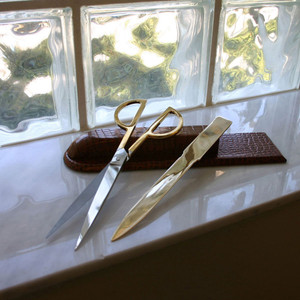 Dacasso Crocodile Embossed Leather Library Set - DACA2027 Product Image 