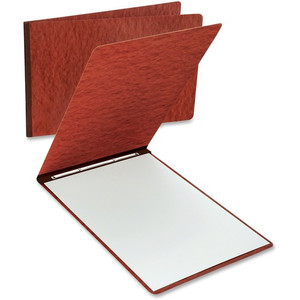 Oxford Tabloid, Letter Recycled Report Cover - 11" x 17" , 8 1/2" x 11" - 2 x Prong Fastener(s) - 3" for Folder - Red - Sturdy, Reinforced Hinge, Heavyweight, Rigid, Durable, Title Panel, Embossed, Labeling Area Product Image 