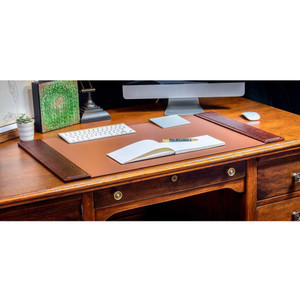 Dacasso Crocodile Embossed Side-Rail Desk Pad - 20" Width - Leather - DACP2001 Product Image 