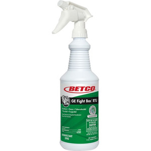 Betco GE Fight Bac RTU Disinfectant - Ready-To-Use - 32 fl oz (1 quart) - Fresh Scent - Rinse-free, Non-irritating, Chemical-free - Clear Product Image 
