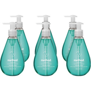 Method Gel Hand Soap - Waterfall Scent - 12 fl oz - Pump Bottle Dispenser - Hand - Aqua - (MTH00379CT) Product Image 