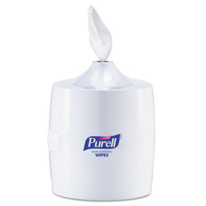PURELL Hand Sanitizer Wipes Wall Mount Dispenser, 1,200/1,500 Wipe Capacity, 13.3 x 11 x 10.88, White View Product Image