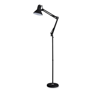 Bostitch Swing Arm Floor Lamp, Black - 72" Height - 9 W LED Bulb - Swivel Arm, Weighted Base, Glare-free Light, Flicker-free, Adjustable Arm, Durable, Eco-friendly - 700 lm Lumens - Metal - BOSVLF100F Product Image 