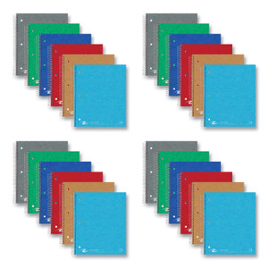 Roaring Spring College Ruled 3 Subject Spiral Notebook - 120 Sheets - 240 Pages - Printed - Spiral Bound - Both Side Ruling Surface - Red Margin - ROA11384CS Product Image 