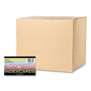 Roaring Spring Colored Index Cards - 100 Sheets - 200 Pages - Printed - Both Side Ruling Surface - 43 lb Basis Weight - ROA83369CS Product Image 
