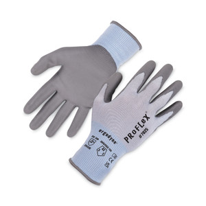 Ergodyne 7025 PU-Coated Cut-Resistant Gloves - Abrasion, Dirt, Debris Protection - Polyurethane Coating - Small Size - High Performance Polyethylene (HPPE), Nylon Spandex - Blue - Touchscreen Capable - EGO10422 Product Image 