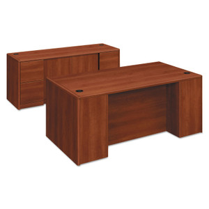 HON 10700 Series Double Pedestal Desk with Full-Height Pedestals, 72" x 36" x 29.5", Cognac (HON10799CO) View Product Image