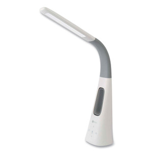 OttLite Cool Breeze LED Fan Lamp - LED Bulb - Color Changing Mode, Flexible Neck, Adjustable Brightness, Touch-activated, Glare-free Light, Adjustable Height, Adjustable Angle, Built-in Fan - 350 lm Lumens - Desk Mountable - OTTF26WG9SHPR Product Image 