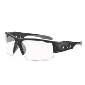 Ergodyne DAGR Anti-Scratch/Anti-Fog Safety Glasses - Recommended for: Eye, Indoor - Fog, Impact, Ultraviolet, Sun, UVA, UVB, UVC Protection - Rubber - Clear Lens - Matte Black Frame - EGO52005 Product Image 