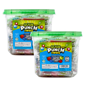 Green Rabbit Sour Punch Twists - Fruit, Cherry, Watermelon, Apple, Blue Raspberry - GRR60004078 Product Image 