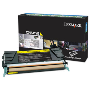 Lexmark C746A1YG Return Program Toner, 7,000 Page-Yield, Yellow (LEXC746A1YG) View Product Image