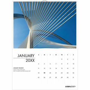 House of Doolittle Recycled Architecture Wall Calendar - Monthly - 12 Month - January 2026 to December 2026 - Sunday, Saturday - 1 Month Single Page Layout Product Image 