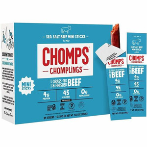 CHOMPS Chomplings Sea Salt Beef Jerky Sticks - CHSLCSB24 Product Image 