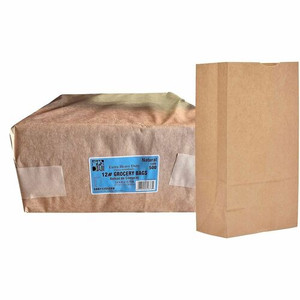 AJM #12 Extra Heavy-Duty Kraft Paper Grocery Bags - AJMGBN112G5CEHE Product Image 
