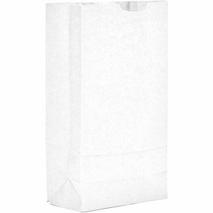 AJM #10 White Paper Grocery Bags - AJMWB10NP5CES Product Image 