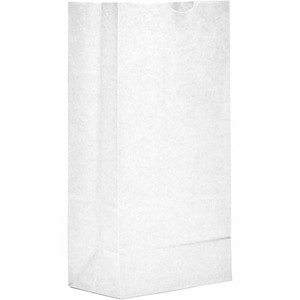 AJM #8 White Paper Grocery Bags - AJMWB08NP5CES Product Image 