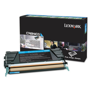 Lexmark C748H1CG Return Program High-Yield Toner, 10,000 Page-Yield, Cyan, TAA Compliant (LEXC748H4CG) View Product Image