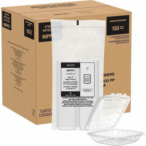 Dart 9" Hinged Food Containers - DCC90PPHT1CT Product Image 