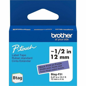 Brother P-touch BTAG-F31 Black on Purple Label Tape - BRTBTAGF31 Product Image 