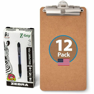 Officemate Memo/Receipt-Sized Clipboards with Zebra Pens - OIC83157 Product Image 