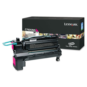Lexmark C792X2MG Extra High-Yield Toner, 20,000 Page Yield, Magenta (LEXC792X2MG) View Product Image