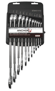ANCHOR BRAND - 12 PIECE COMBINATION WRENCH SET (1/4-7/8")  - 103-04-812 (1 ST = 1 ST) Product Image 