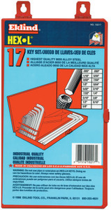 EKLIND TOOL - 17 PIECE LONG SERIES HEX-L KEY SET IN METAL BOX  - 269-10217 (1 ST = 1 ST) Product Image 