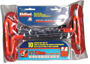 EKLIND TOOL - 3/32" - 3/8" T-HANDLE HEX KIT W/POUCH 10  - 269-53610 (1 ST = 1 ST) Product Image 