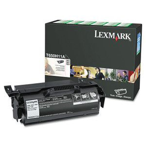 Lexmark T650H11A Return Program High-Yield Toner, 25,000 Page-Yield, Black (LEXT650H11A) View Product Image