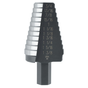 IRWIN - UNIBIT-21 13/16"-1-3/8"STEP DRILL  - 585-10221 (1 EA = 1 EA) Product Image 